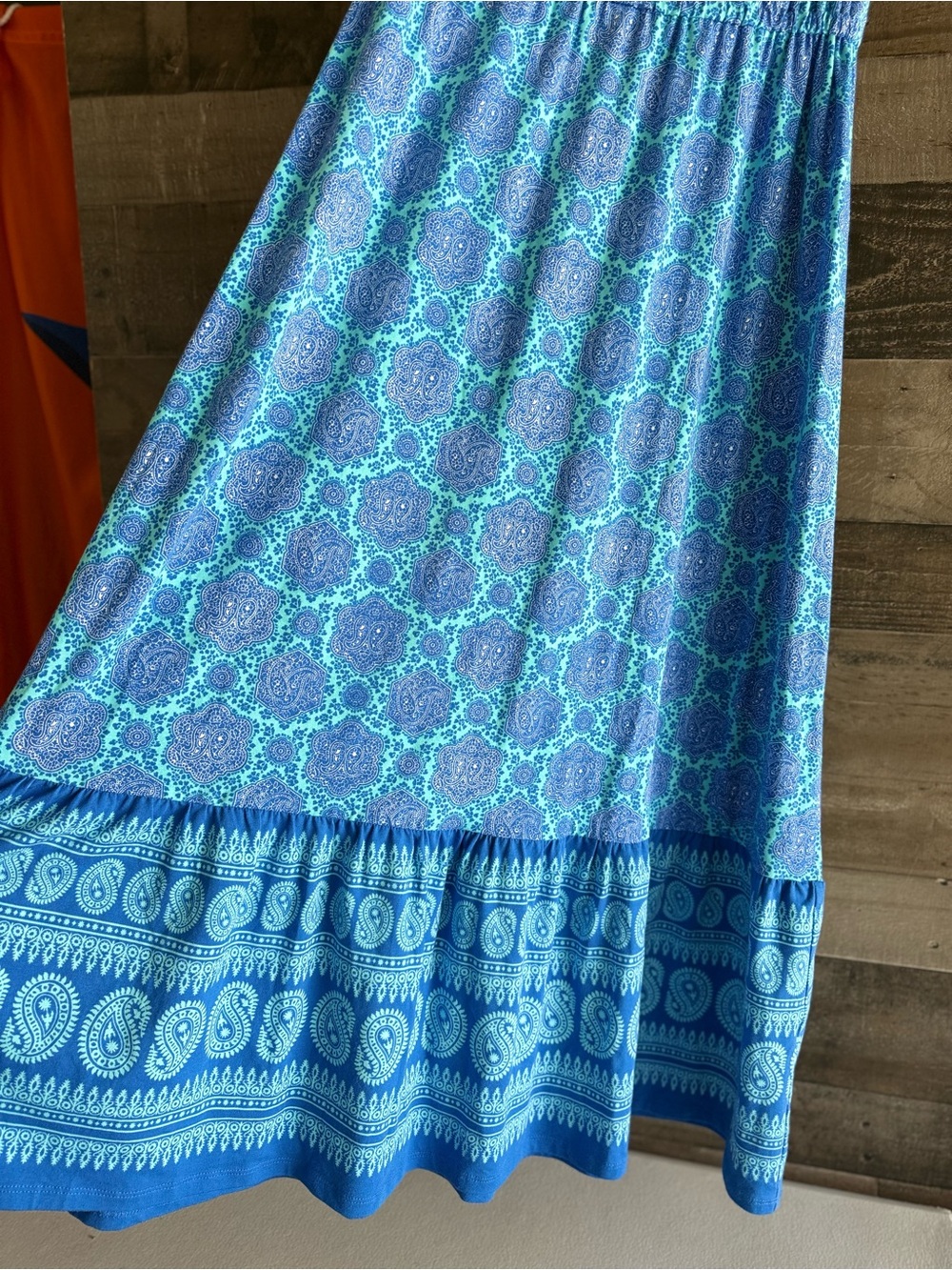 Talbots Blue Patterned Maxi Dress - Picture 4 of 7